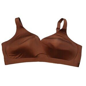 Cacique Brown Bra Lightly Lined No-Wire Size 50D Womens Plus Full Coverage